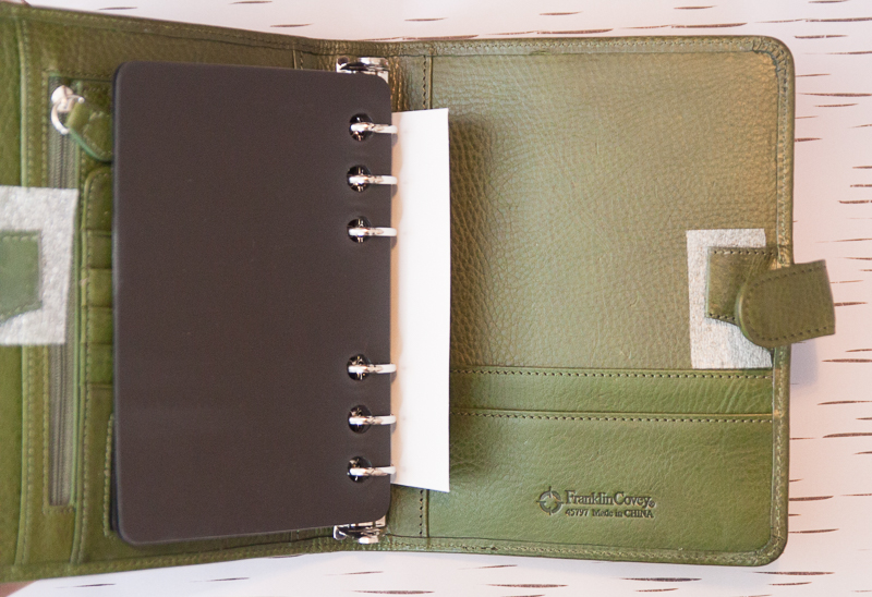 Franklin Covey lime green leather planner review