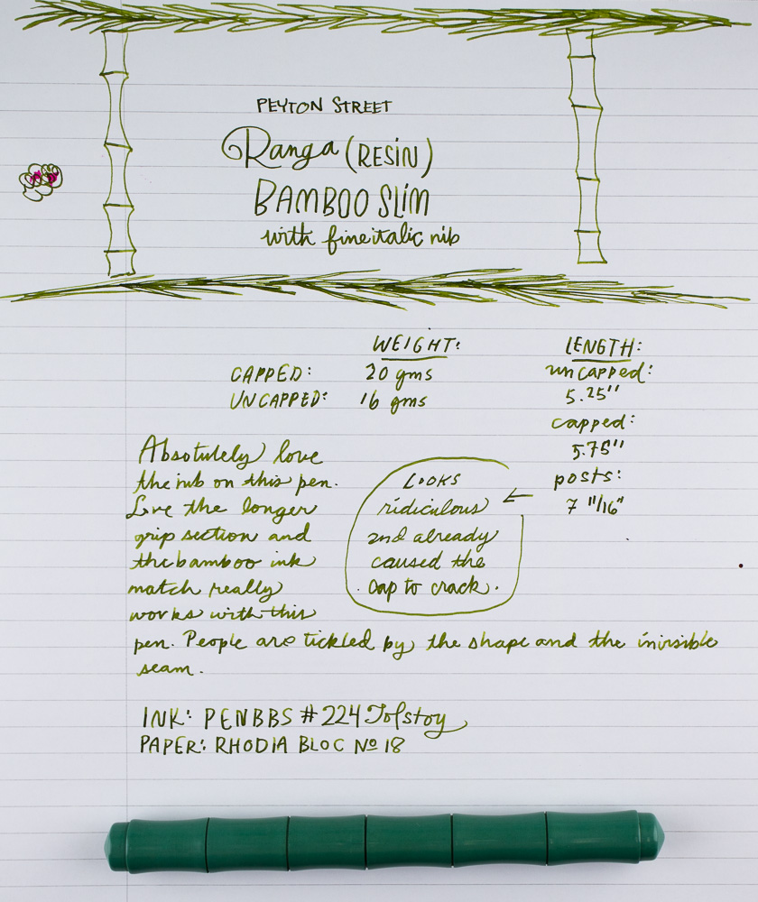 Fountain Pen Review: Ranga Bamboo Slim From Peyton Street Pens - The ...